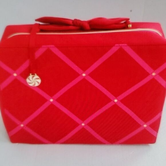 ESTEE LAUDER RED CHRISTMAS HOLIDAY 2021 CASE MAKEUP COSMETIC - Picture 6 of 7